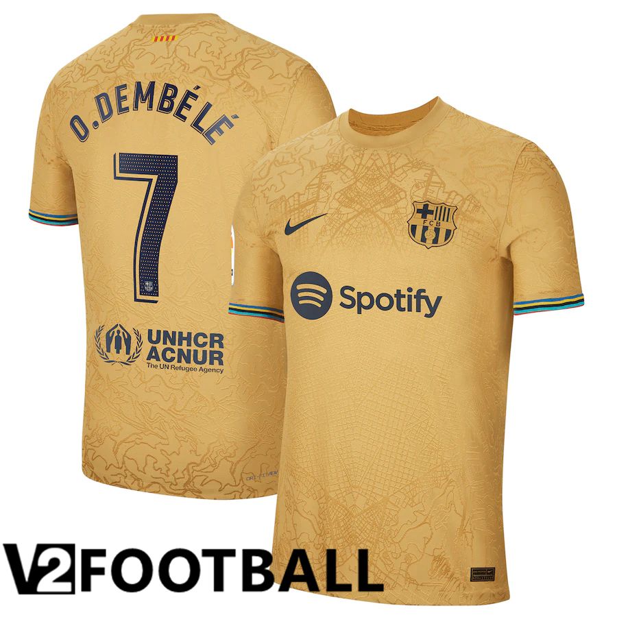 FC Barcelona (O.Dembélé 7) Away Shirts 2022/2023