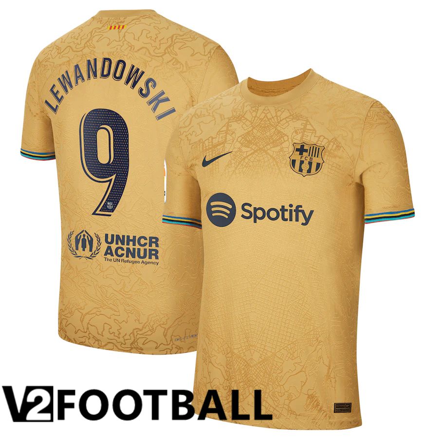 FC Barcelona (Lewandowski 9) Away Shirts 2022/2023