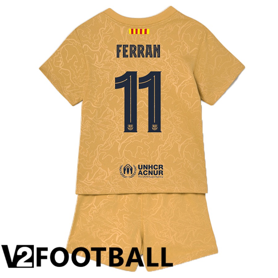 FC Barcelona (Ferran 11) Kids Away Shirts 2022/2023