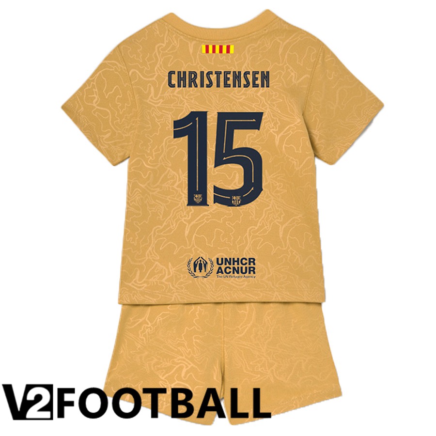 FC Barcelona (Christensen 15) Kids Away Shirts 2022/2023