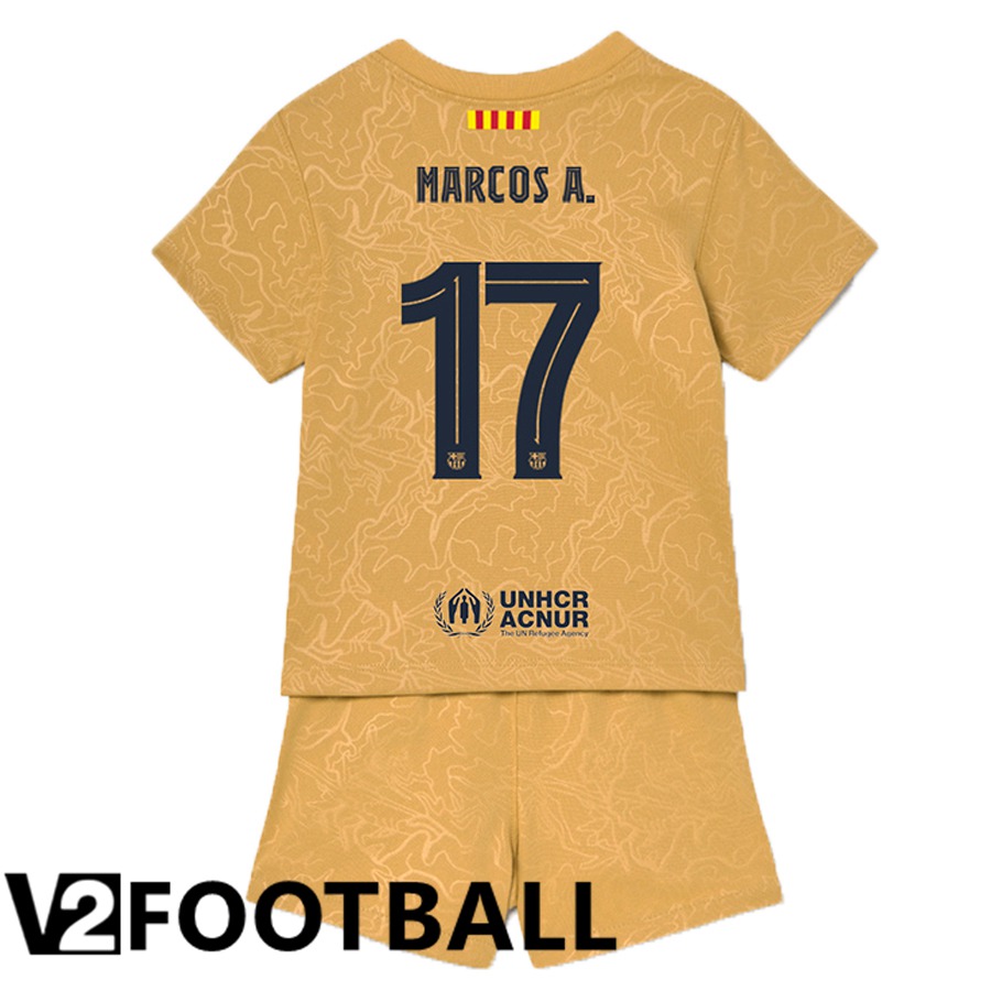 FC Barcelona (Marcos A.17) Kids Away Shirts 2022/2023