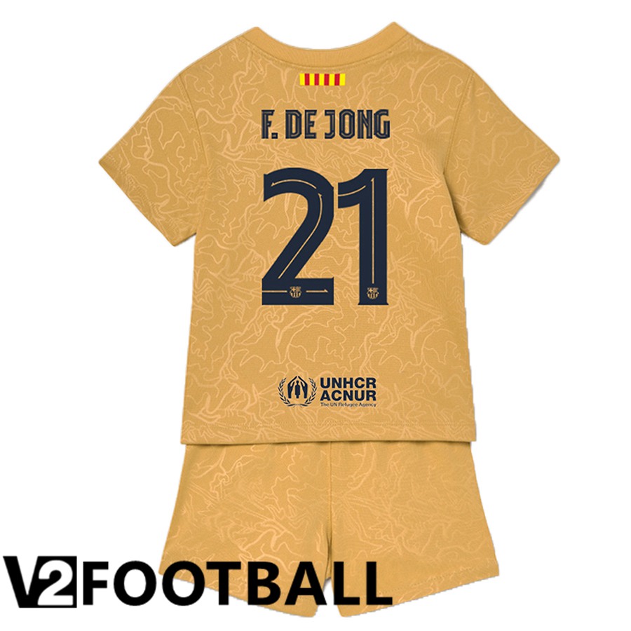 FC Barcelona (F.De Jong 21) Kids Away Shirts 2022/2023