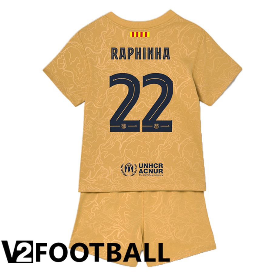 FC Barcelona (Raphinha 22) Kids Away Shirts 2022/2023