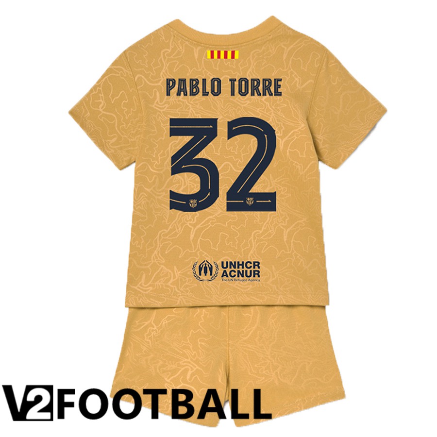 FC Barcelona (Pablo Torre 32) Kids Away Shirts 2022/2023