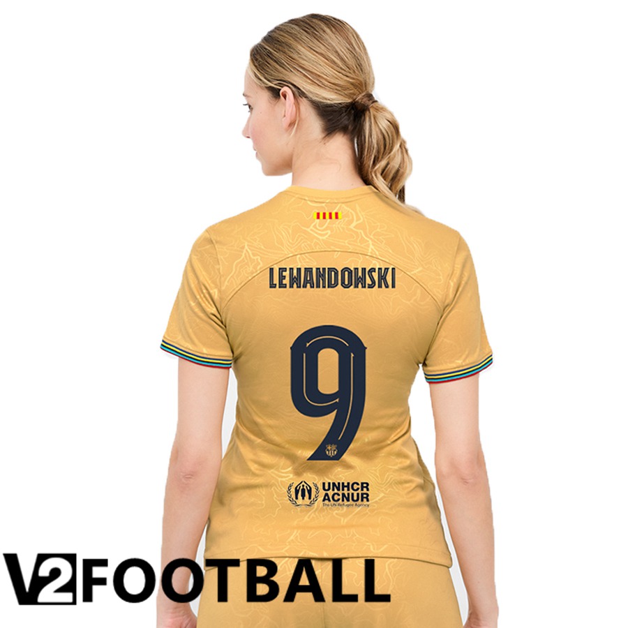 FC Barcelona (Lewandowski 9) Womens Away Shirts 2022/2023