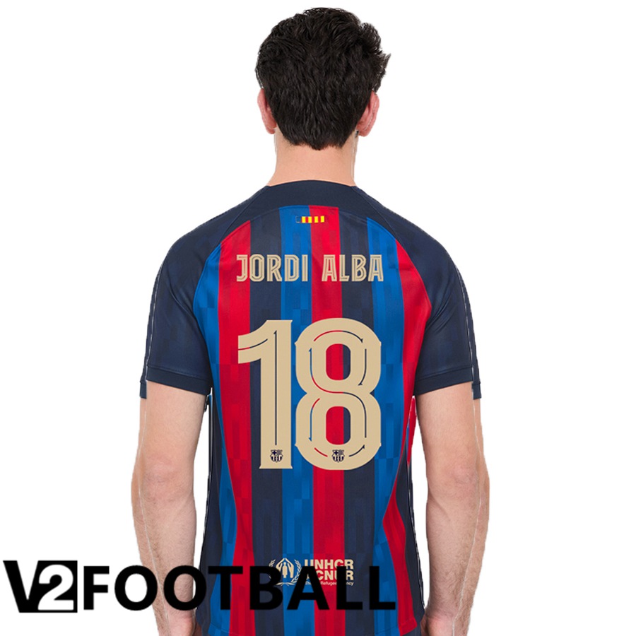 FC Barcelona (Jordi Alba 18) Home Shirts 2022/2023