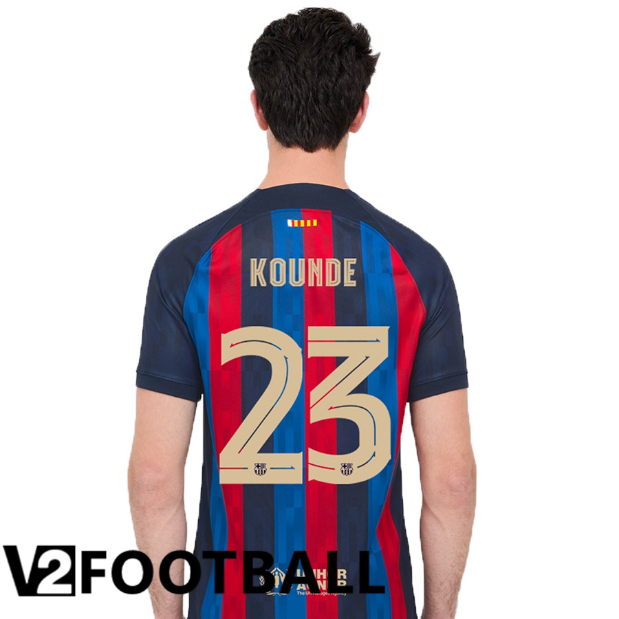 FC Barcelona (Kounde 23) Home Shirts 2022/2023