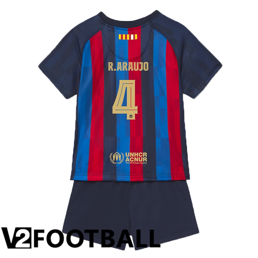 FC Barcelona (R.Araujo 4) Kids Home Shirts 2022/2023