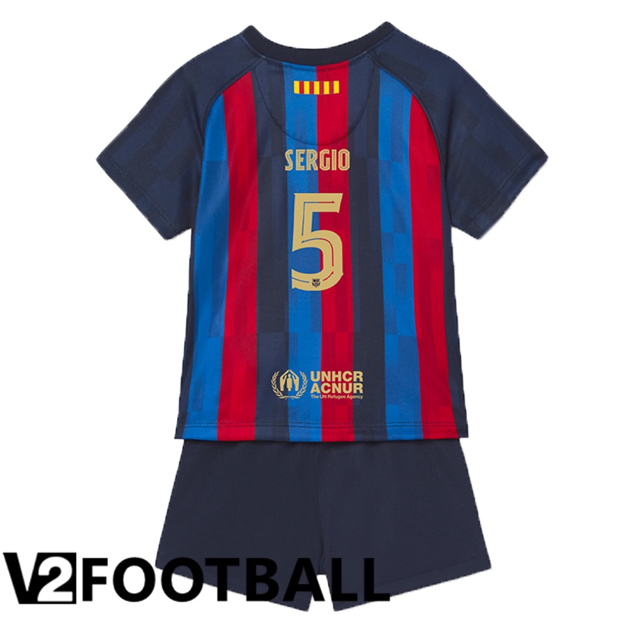 FC Barcelona (Sergio 5) Kids Home Shirts 2022/2023