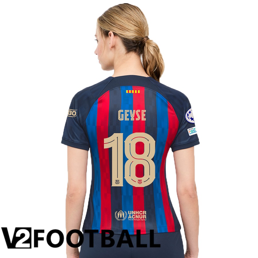 FC Barcelona (Geyse 18) Womens Home Shirts 2022/2023