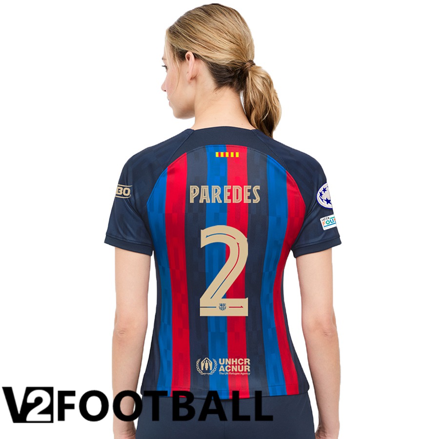 FC Barcelona (Paredes 2) Womens Home Shirts 2022/2023