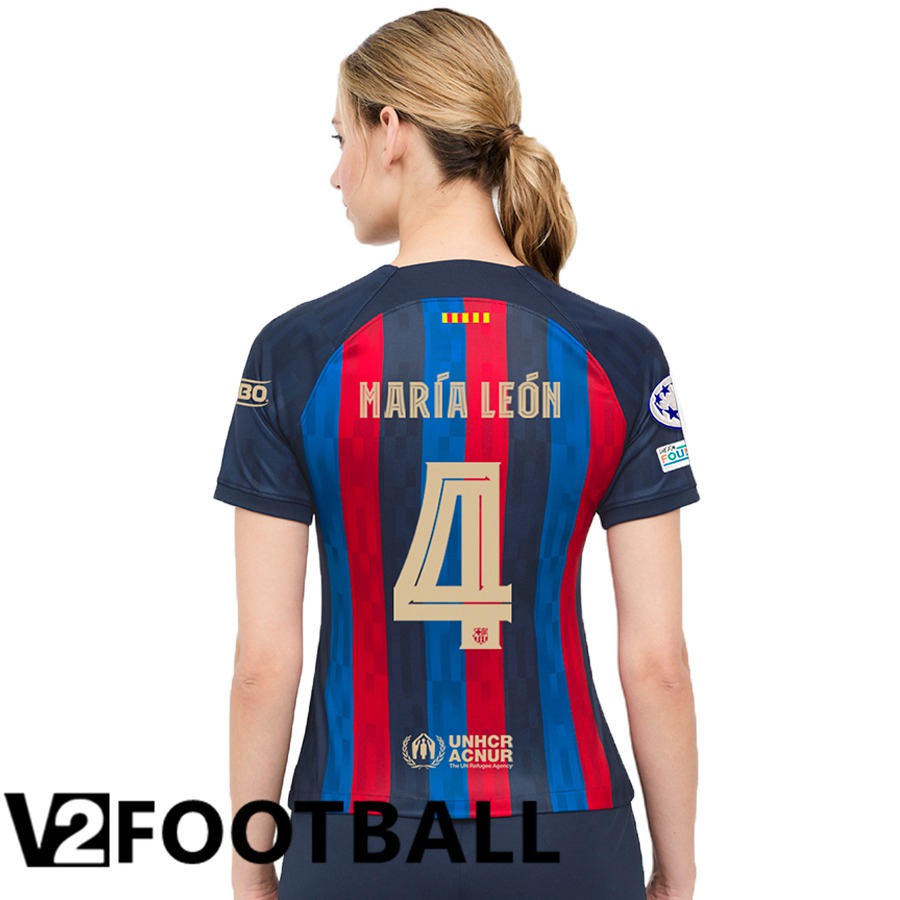 FC Barcelona (María León 4) Womens Home Shirts 2022/2023