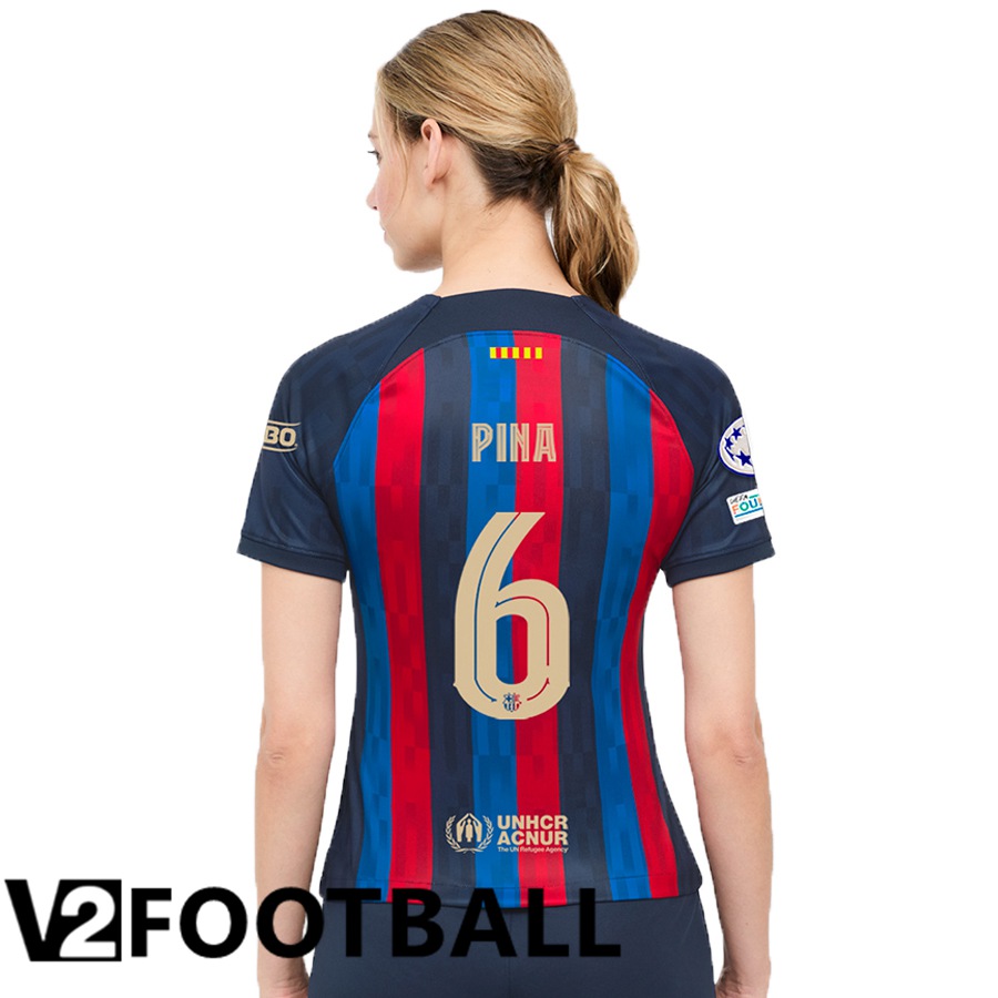 FC Barcelona (Pina 6) Womens Home Shirts 2022/2023