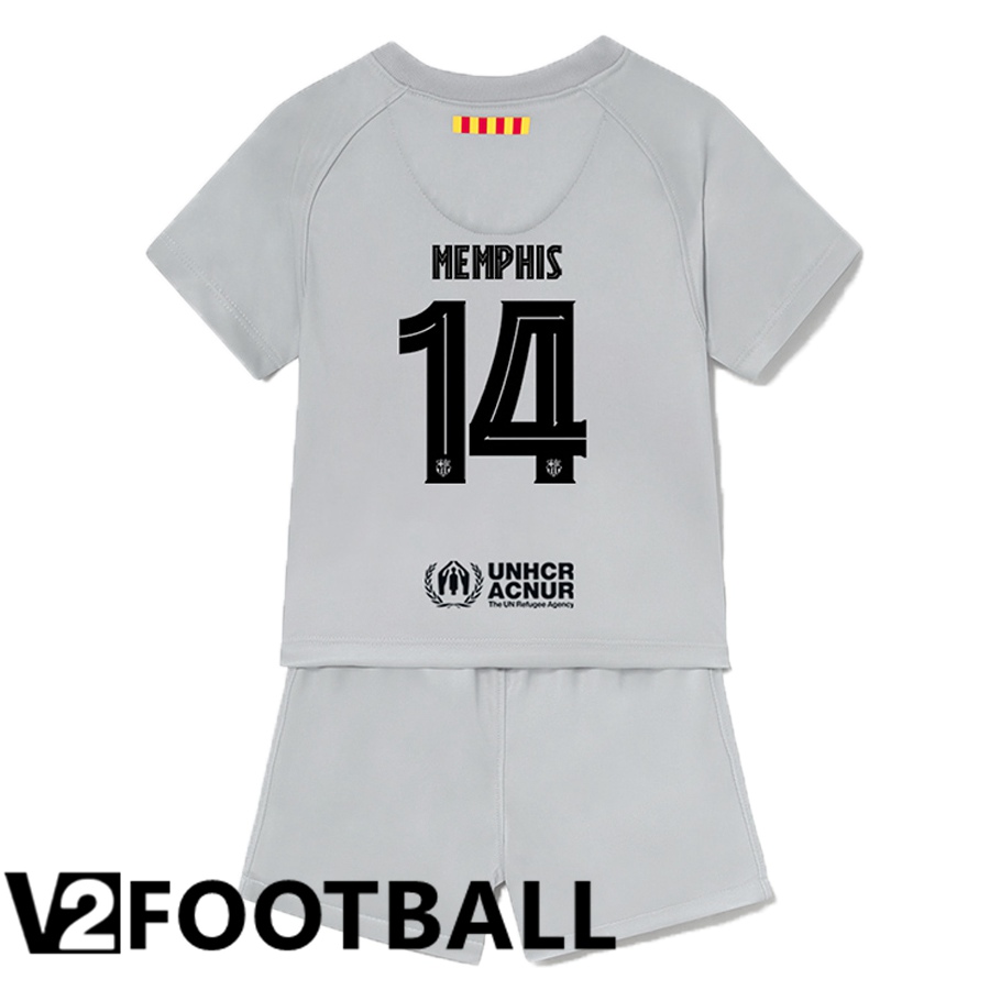 FC Barcelona (Memphis 14) Kids Third Shirts 2022/2023