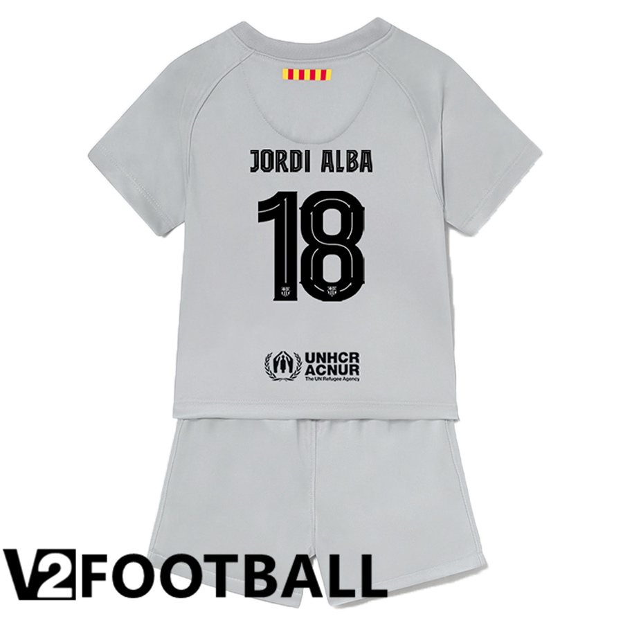 FC Barcelona (Jordi Alba 18) Kids Third Shirts 2022/2023
