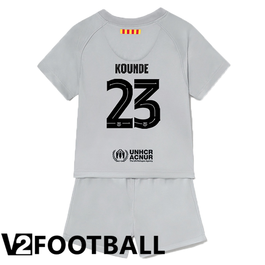 FC Barcelona (Kounde 23) Kids Third Shirts 2022/2023