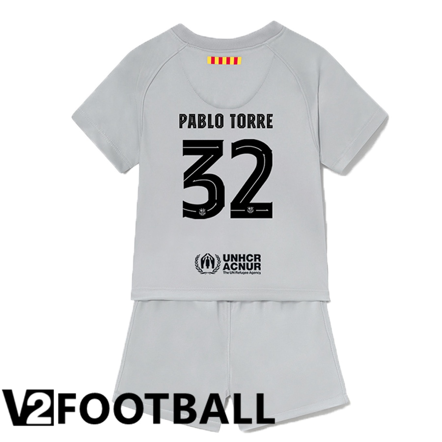 FC Barcelona (Pablo Torre 32) Kids Third Shirts 2022/2023