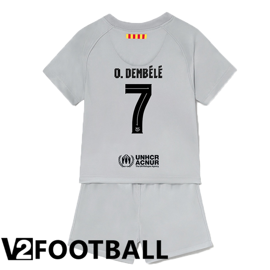FC Barcelona (O.Dembélé 7) Kids Third Shirts 2022/2023