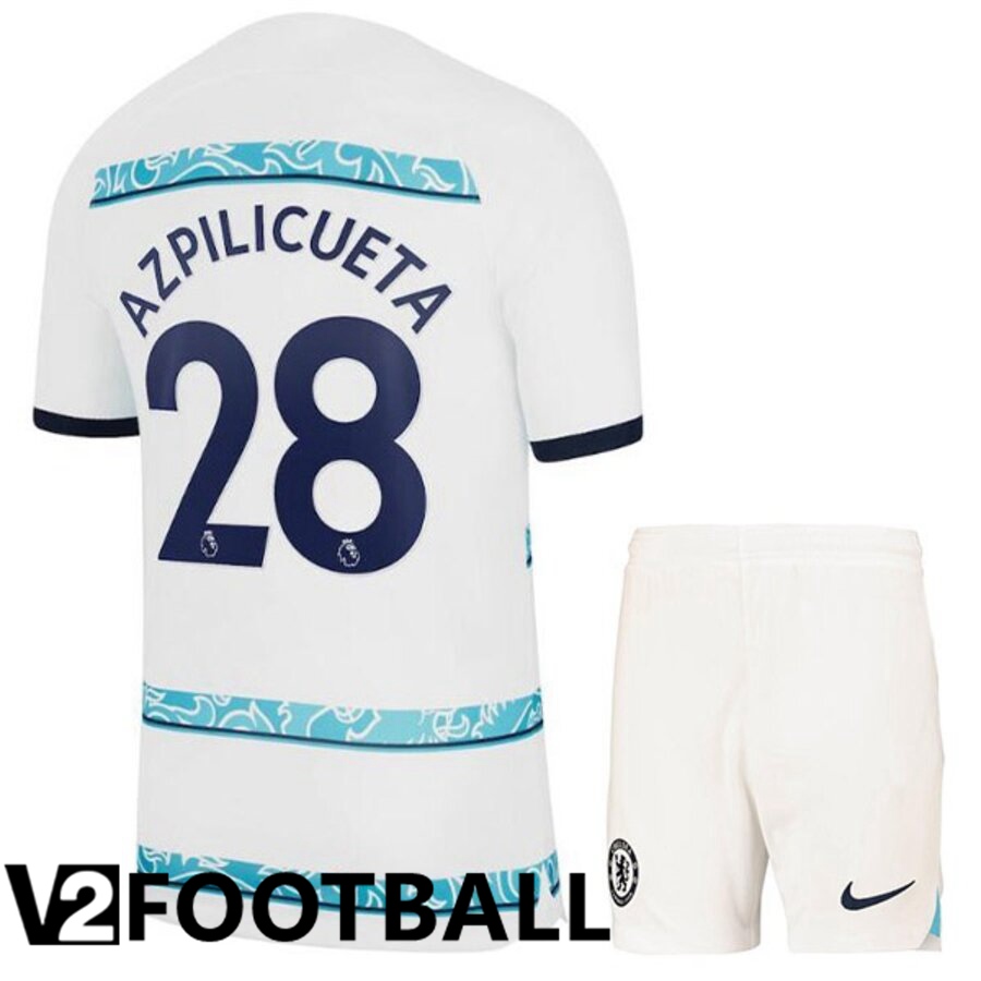 FC Chelsea（AZPILICUETA 28）Kids Away Shirts 2022/2023