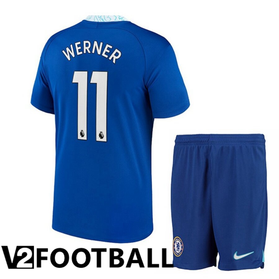 FC Chelsea（WERNER 11）Kids Home Shirts 2022/2023