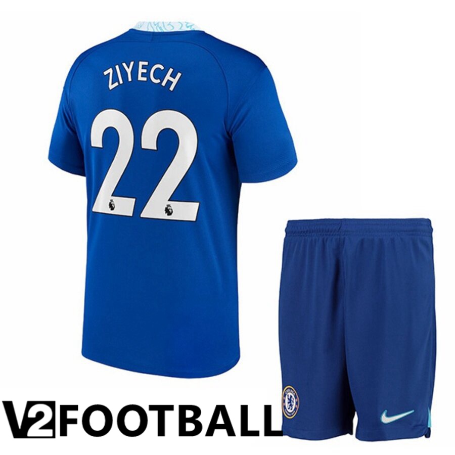 FC Chelsea（ZIYECH 22）Kids Home Shirts 2022/2023