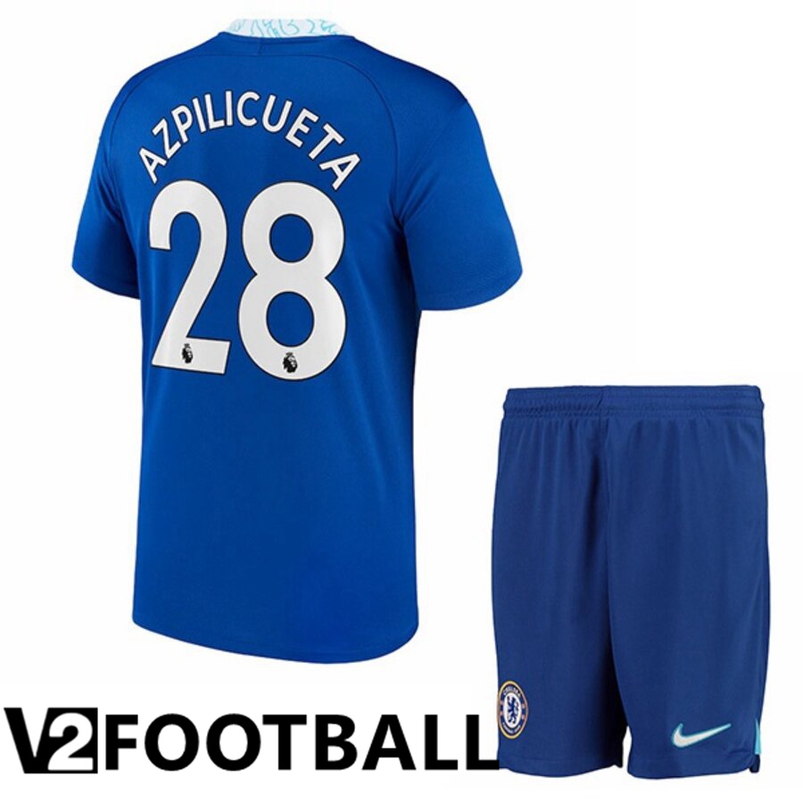 FC Chelsea（AZPILICUETA 28）Kids Home Shirts 2022/2023