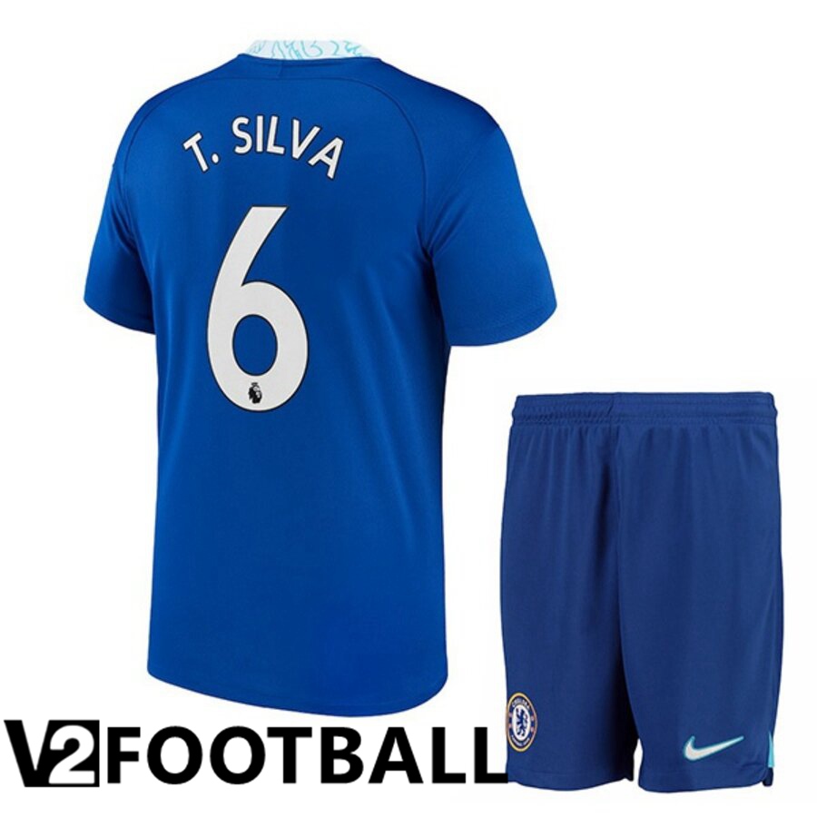 FC Chelsea（T.SILVA 6）Kids Home Shirts 2022/2023