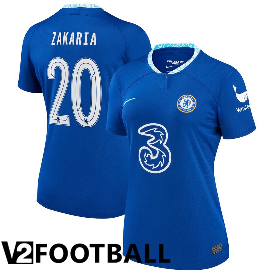 FC Chelsea（ZAKARIA 20）Womens Home Shirts 2022/2023
