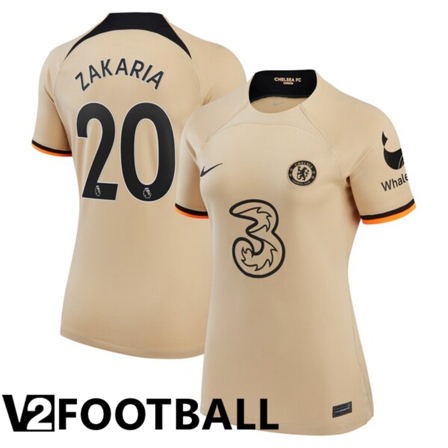 FC Chelsea（ZAKARIA 20）Womens Third Shirts 2022/2023