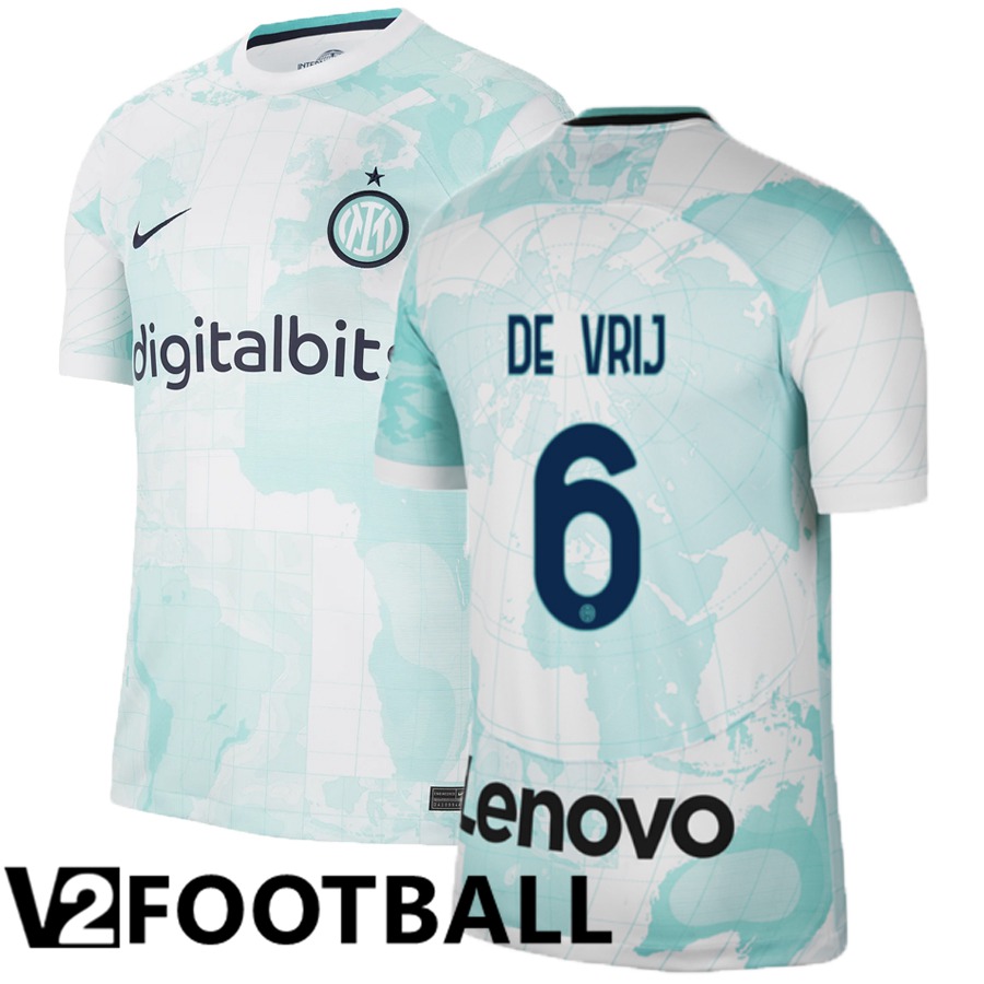 Inter Milan (De Vrij 6) Away Shirts 2022/2023