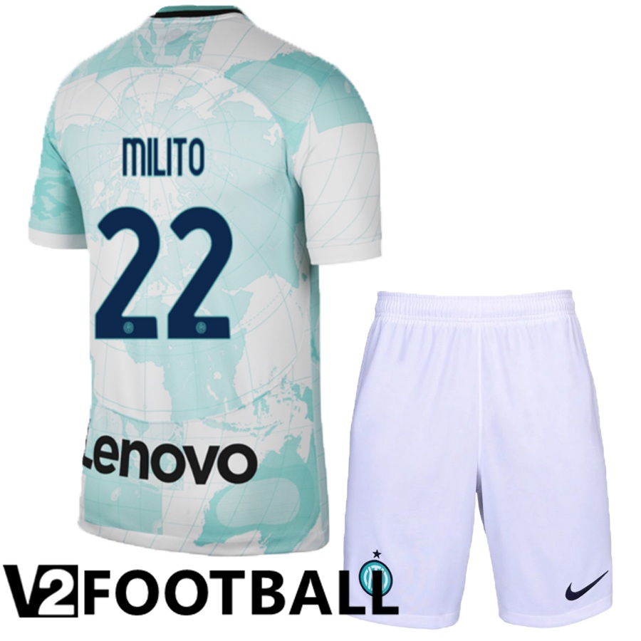 Inter Milan (Milito 22) Kids Away Shirts 2022/2023