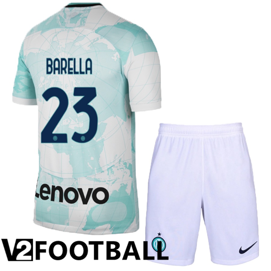 Inter Milan (Barella 23) Kids Away Shirts 2022/2023