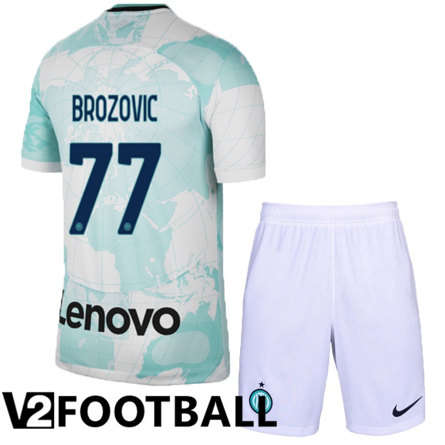 Inter Milan (Brozovic 77) Kids Away Shirts 2022/2023