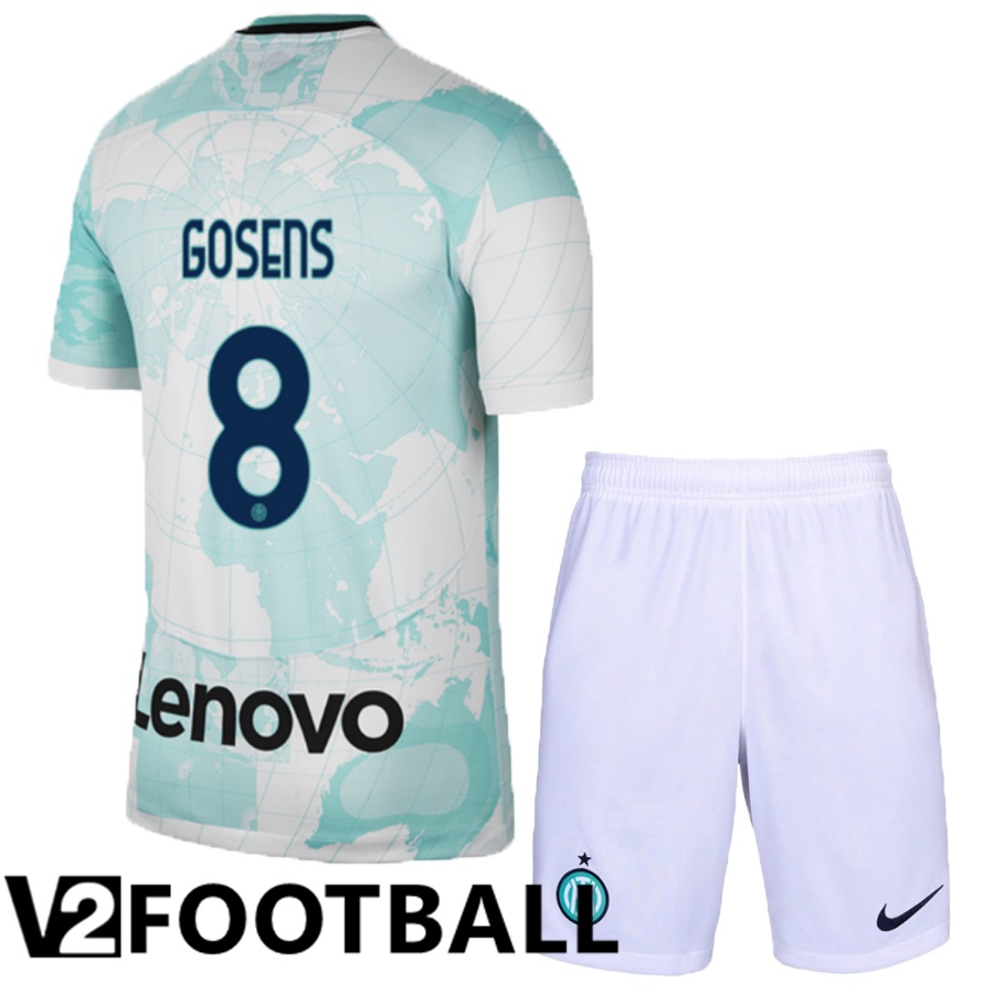 Inter Milan (Gosens 8) Kids Away Shirts 2022/2023