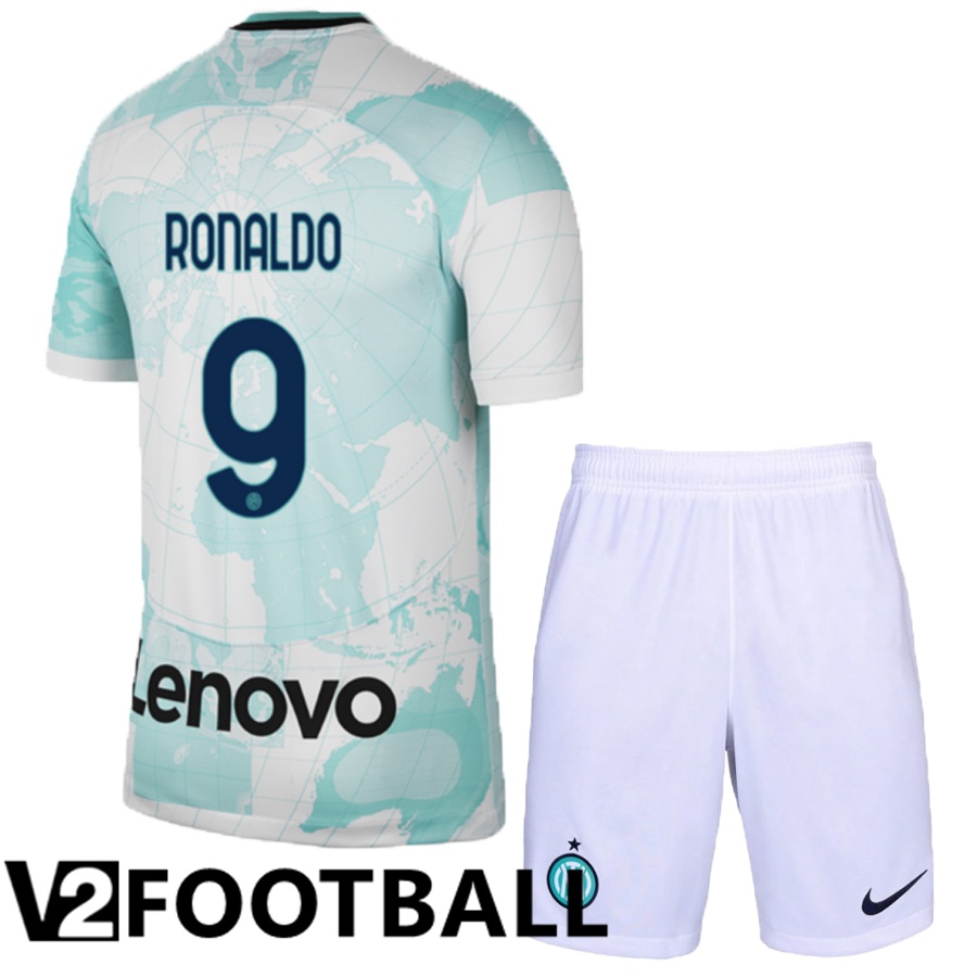 Inter Milan (Ronaldo 9) Kids Away Shirts 2022/2023