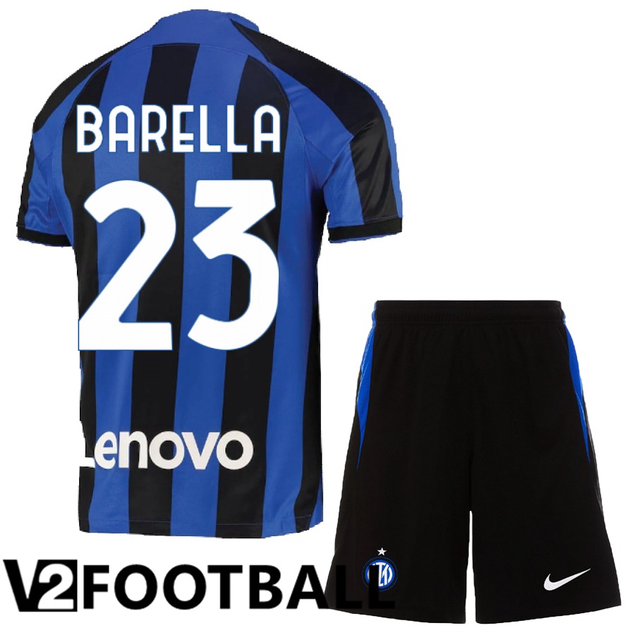 Inter Milan (Barella 23) Kids Home Shirts 2022/2023