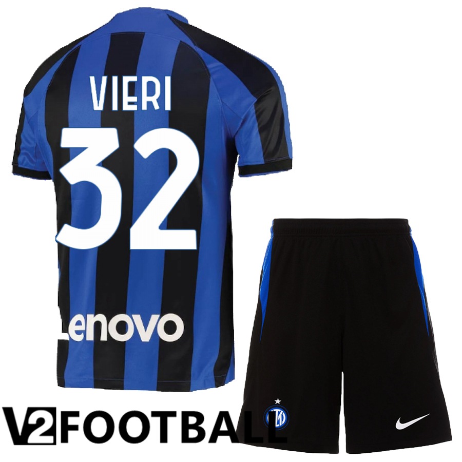 Inter Milan (Vieri 32) Kids Home Shirts 2022/2023