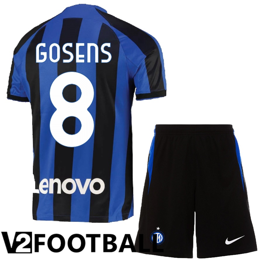 Inter Milan (Gosens 8) Kids Home Shirts 2022/2023