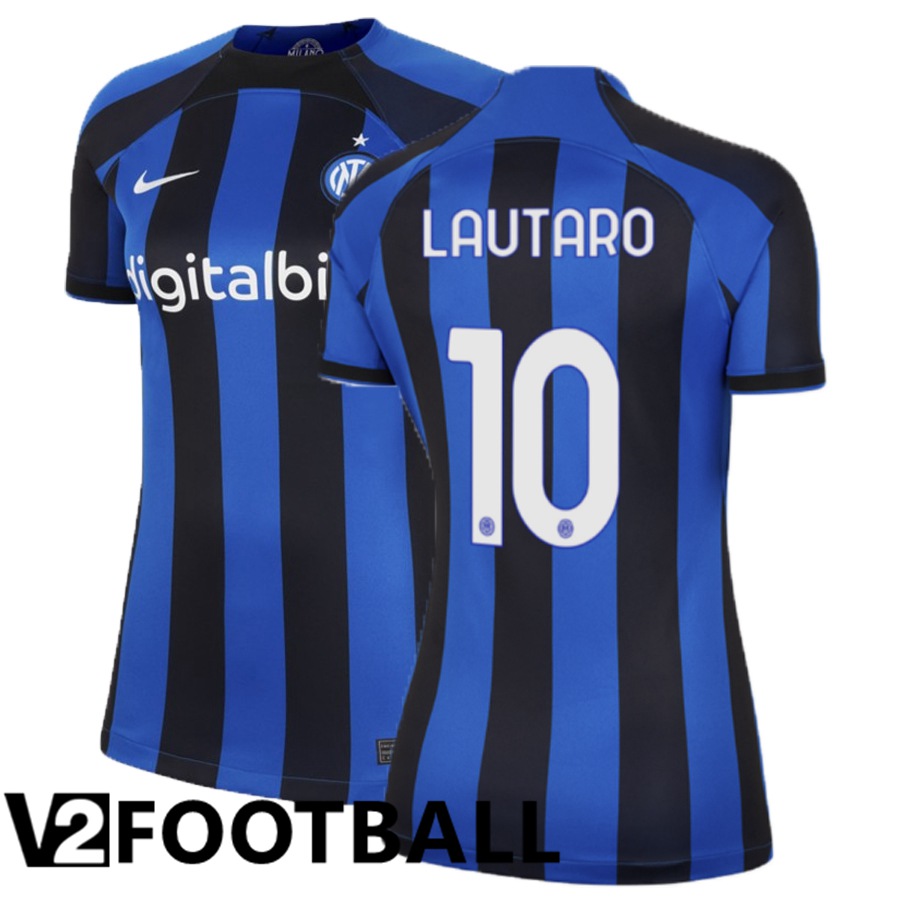 Inter Milan (Lautaro 10) Womens Home Shirts 2022/2023