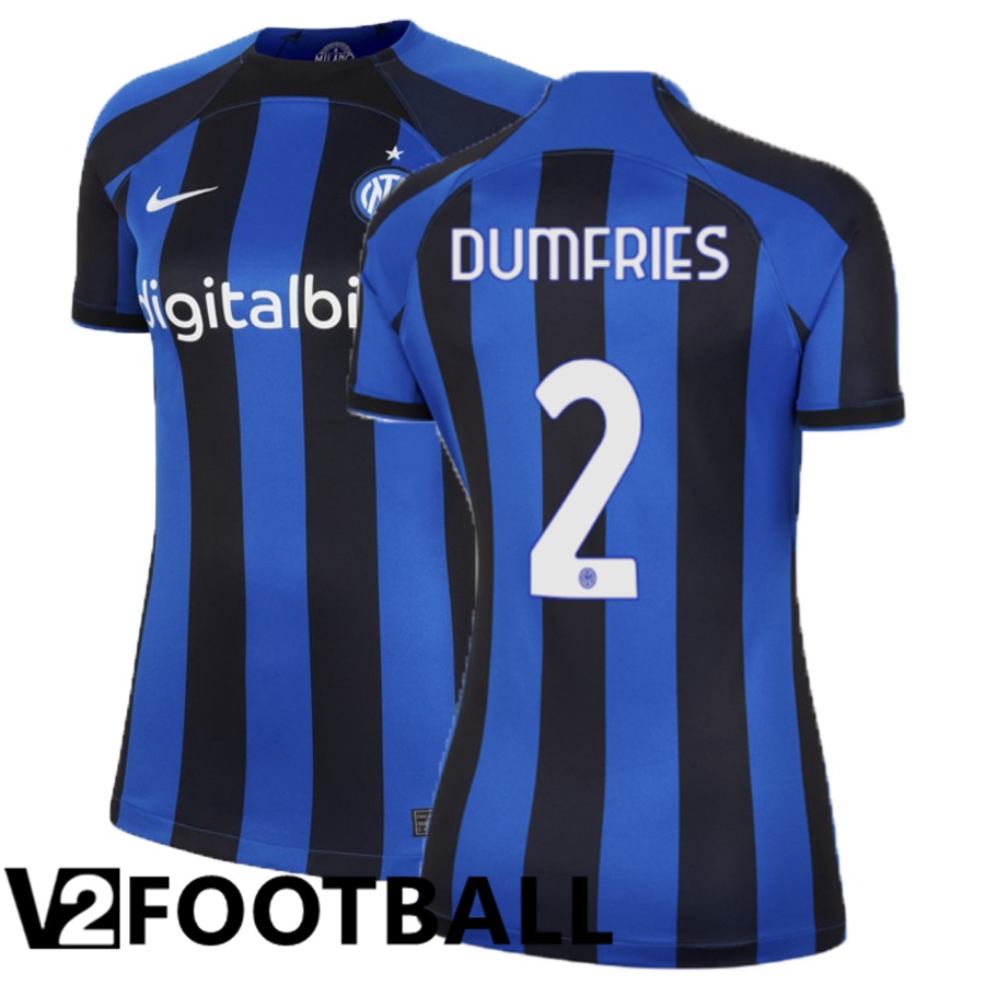 Inter Milan (Dumfries 2) Womens Home Shirts 2022/2023