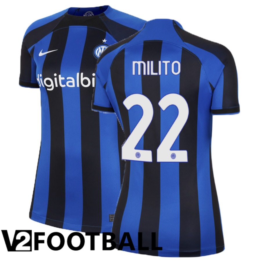 Inter Milan (Milito 22) Womens Home Shirts 2022/2023