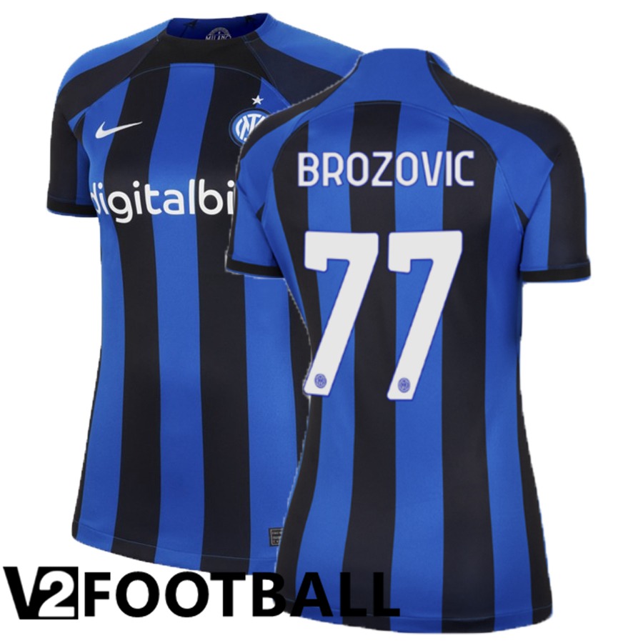 Inter Milan (Brozovic 77) Womens Home Shirts 2022/2023