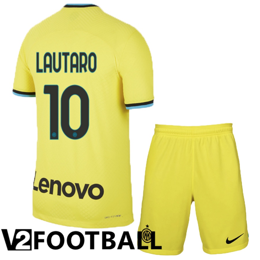 Inter Milan (Lautaro 10) Kids Third Shirts 2022/2023