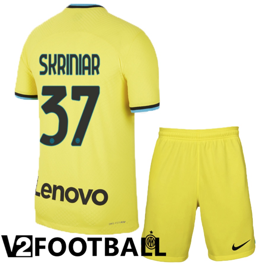 Inter Milan (Skriniar 37) Kids Third Shirts 2022/2023