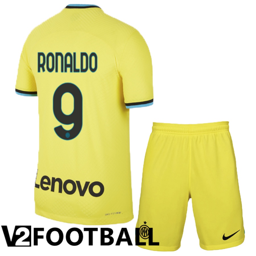 Inter Milan (Ronaldo 9) Kids Third Shirts 2022/2023