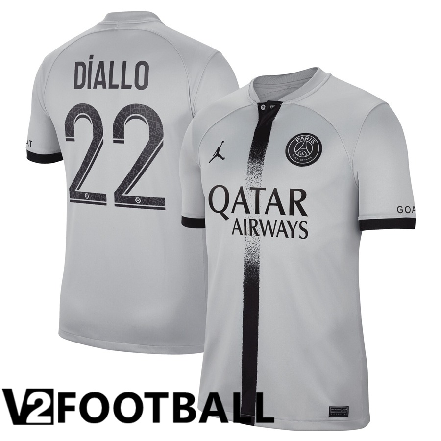 Paris Saint Germain (Diallo 22) Away Shirts 2022/2023