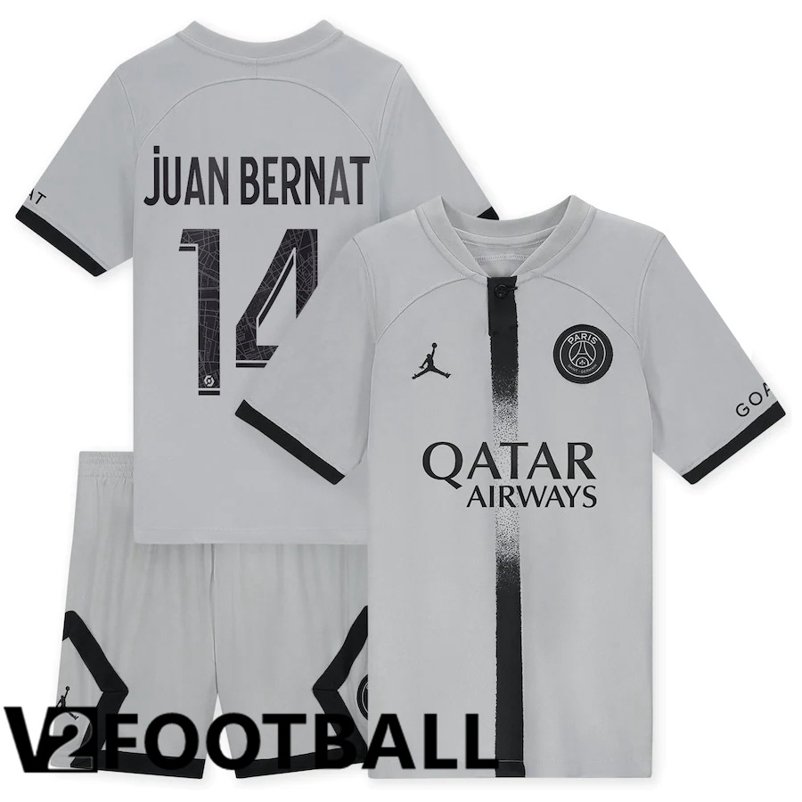Paris Saint Germain (Juan Bernat 14) Kids Away Shirts 2022/2023