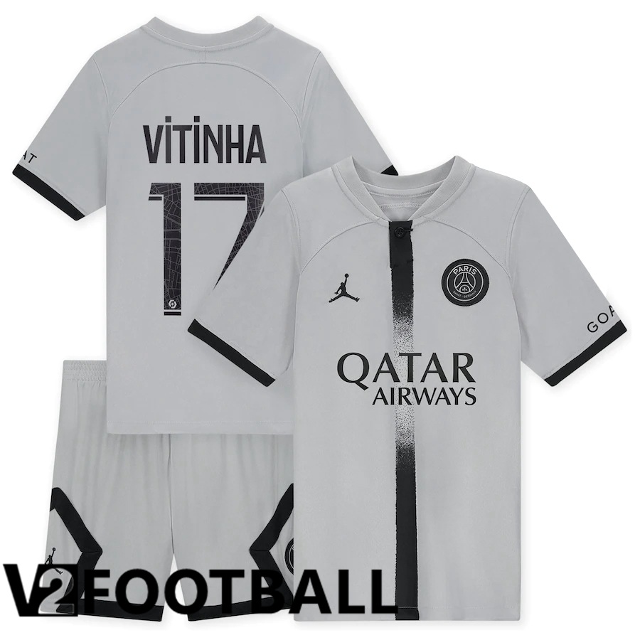 Paris Saint Germain (Vitinha 17) Kids Away Shirts 2022/2023