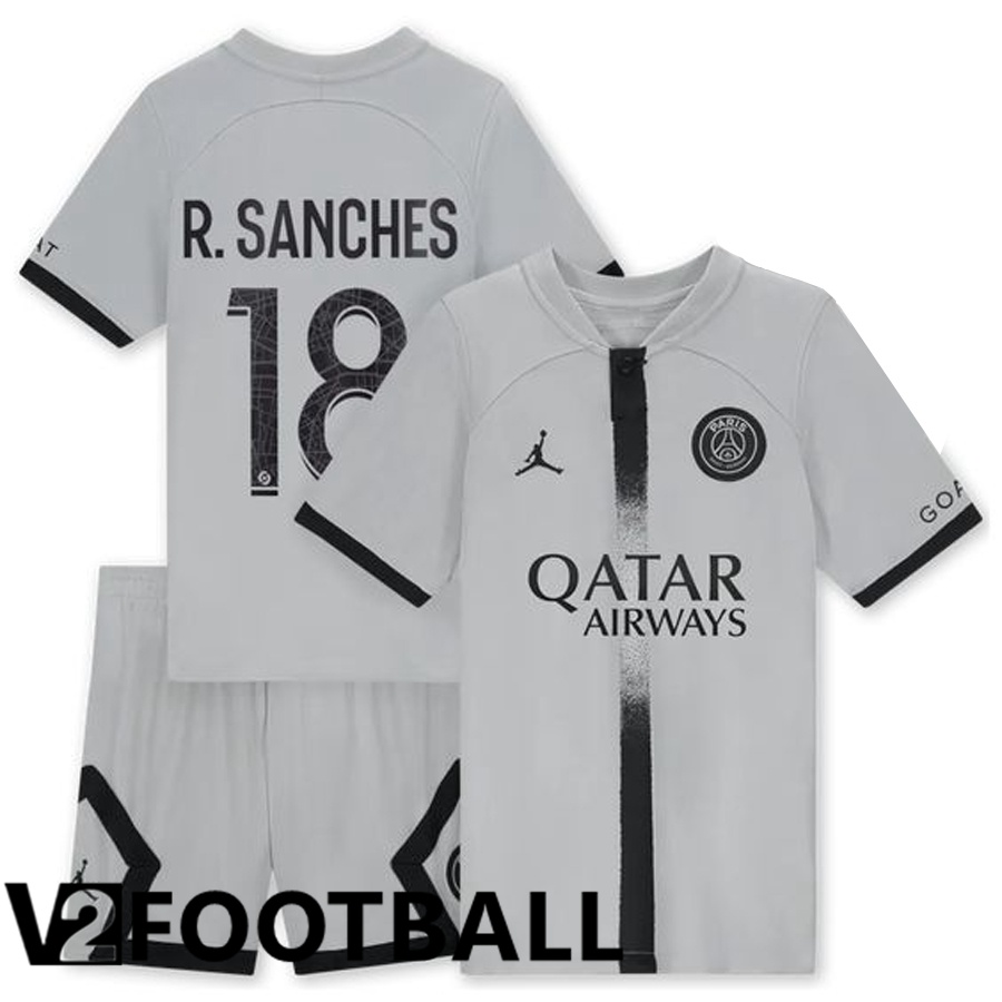 Paris Saint Germain (R.Sanches 18) Kids Away Shirts 2022/2023