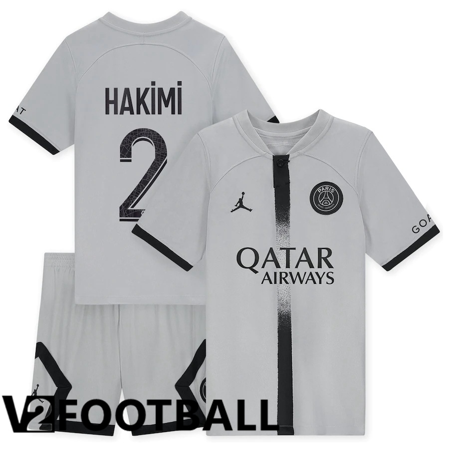 Paris Saint Germain (Hakimi 2) Kids Away Shirts 2022/2023